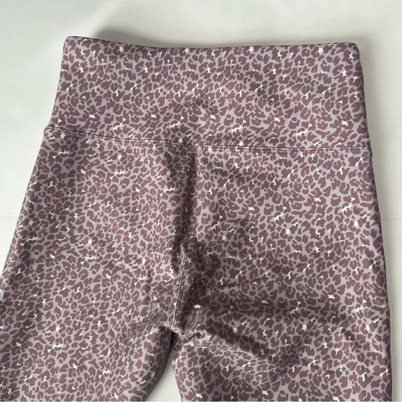 Kyodan Leggings & Sports Bra Crop Top Set Animal Print Leopard M/S Mauve - Picture 15 of 16